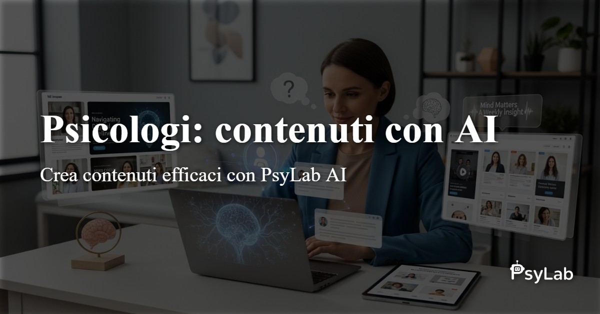 Psicologi: contenuti con AI